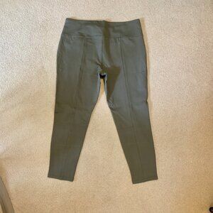 Style & Co Women's 2XL Seamed Ponte Leggings - Olive Green